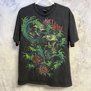 Vintage LA Ink T Shirt Mens Large 21x27.5 Y2K Grunge Streetwear Skull